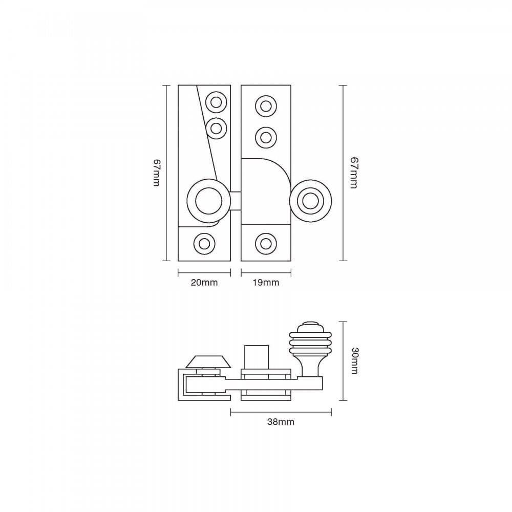 Reeded Sash Fastener