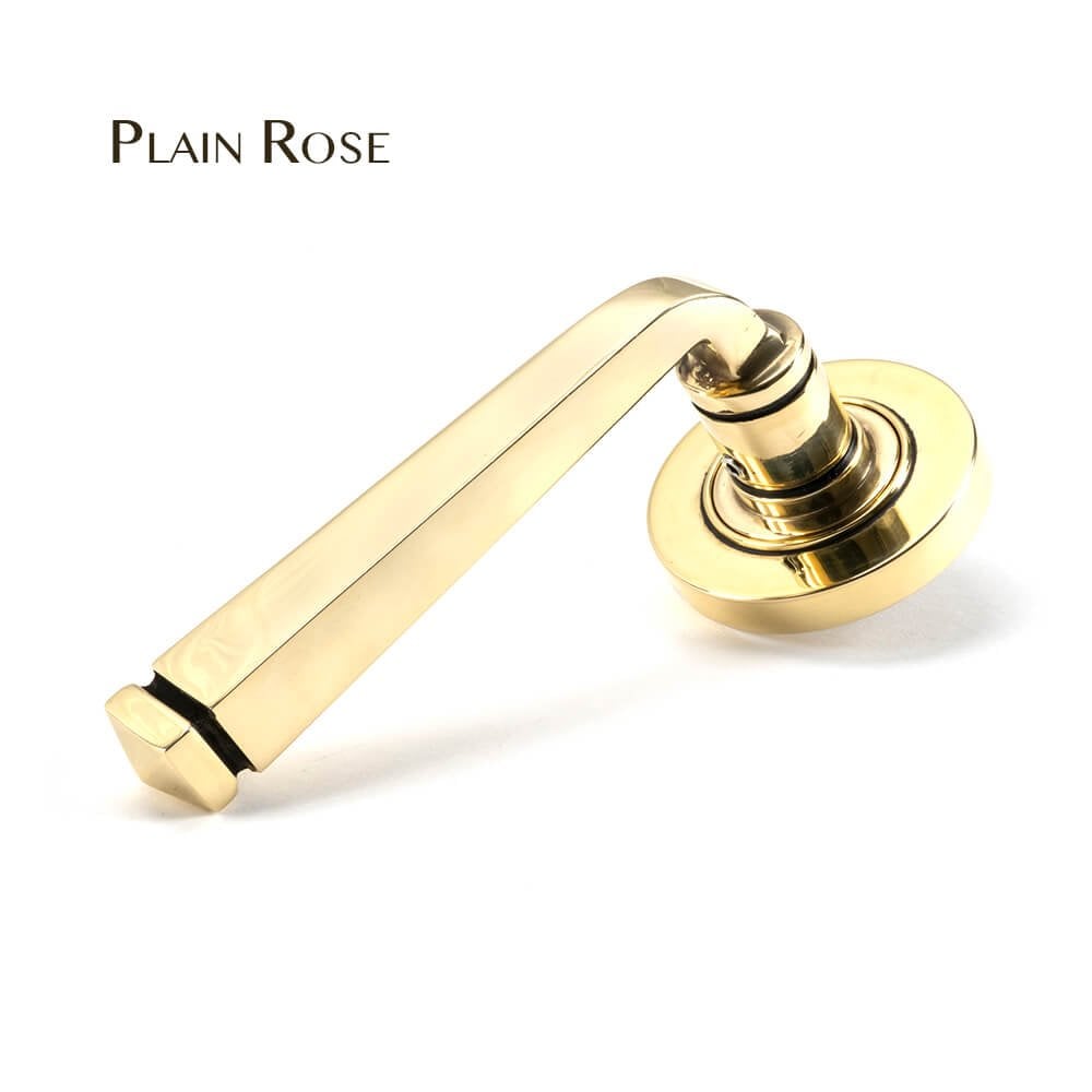 Aged Brass Avon Lever on Rose Set