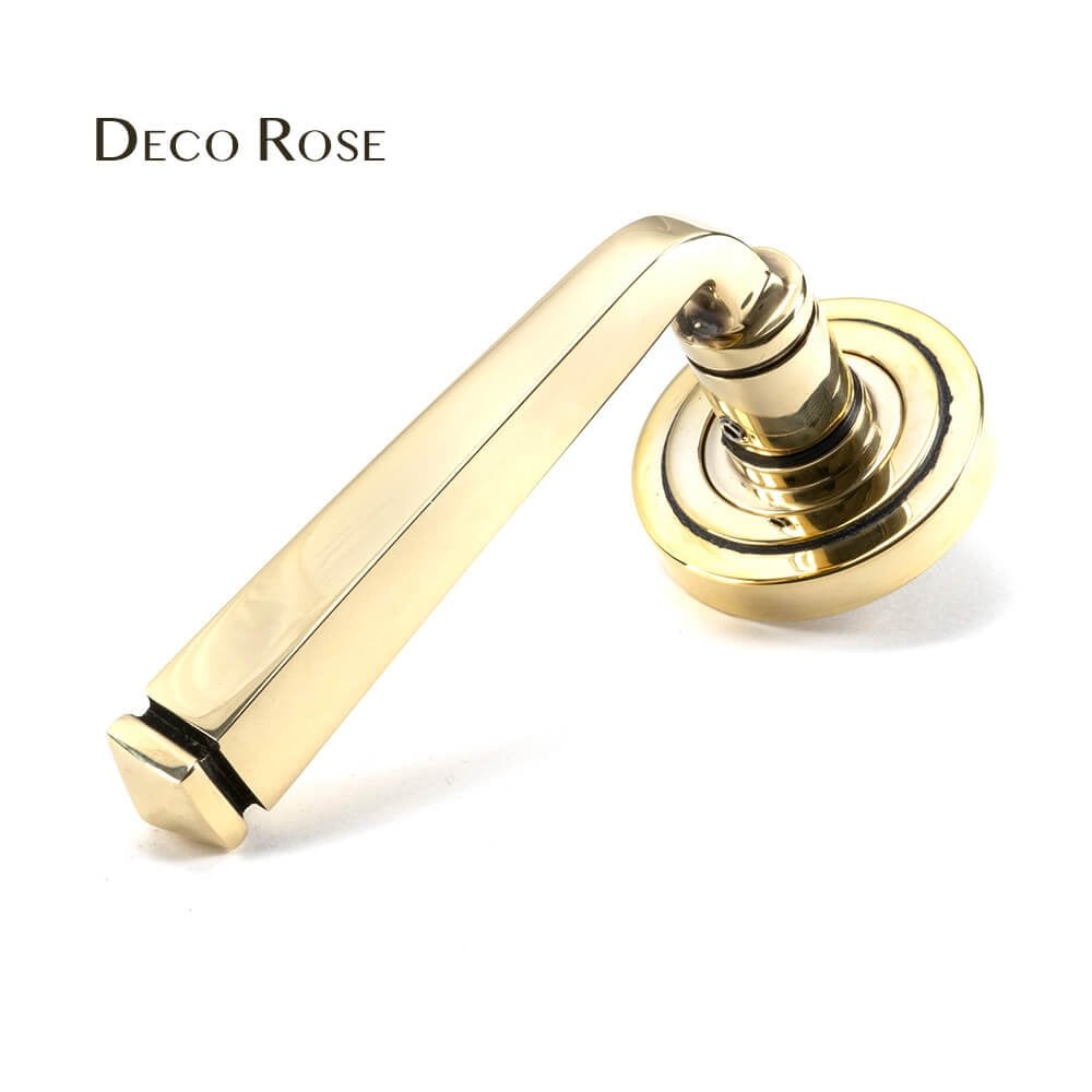 Aged Brass Avon Lever on Rose Set