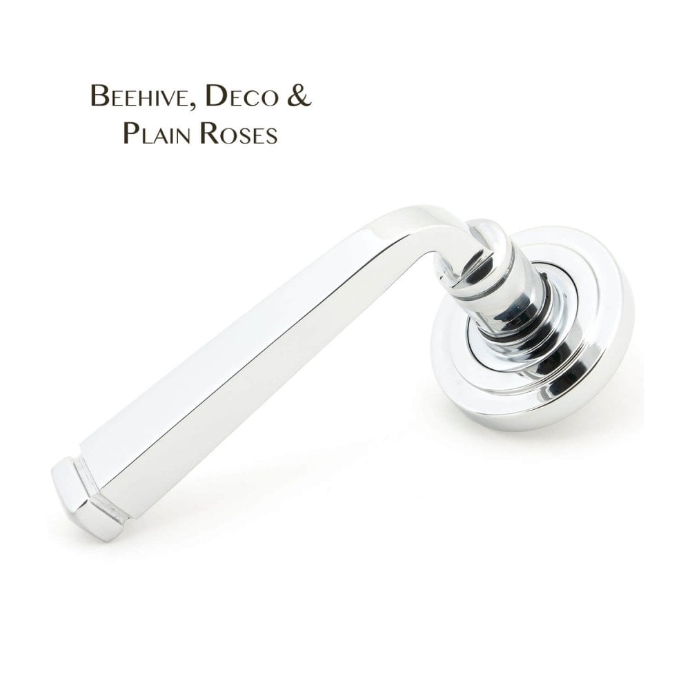 Polished Chrome Avon Lever on Rose Set
