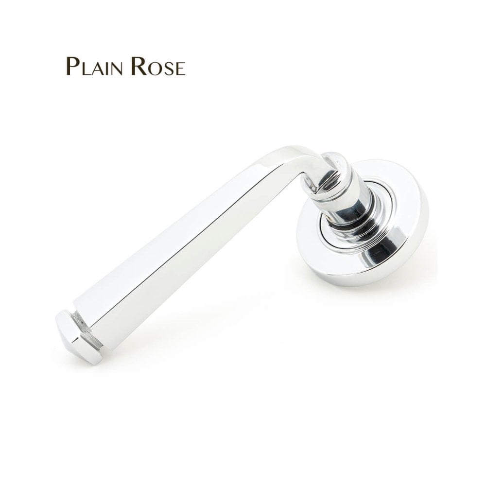 Polished Chrome Avon Lever on Rose Set