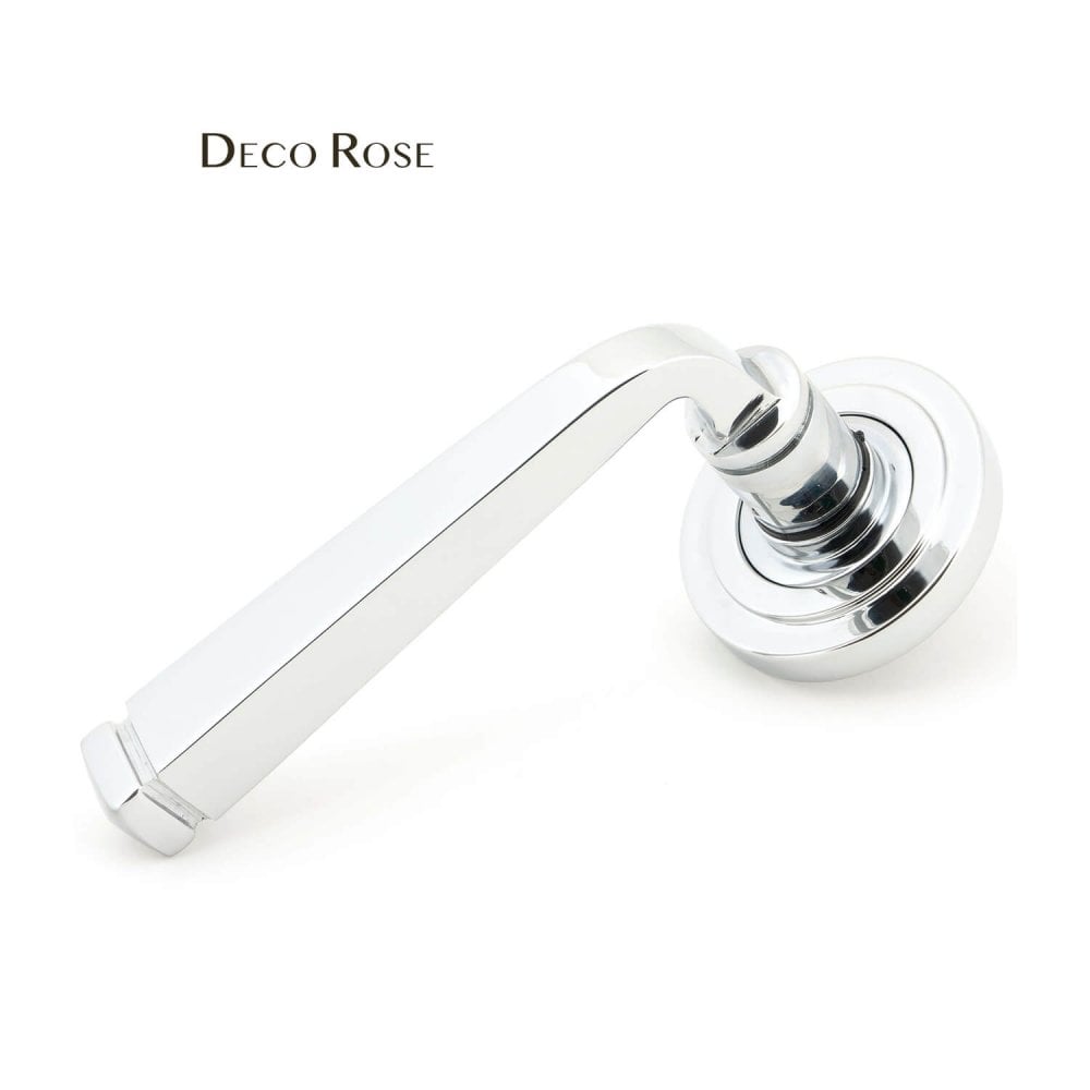 Polished Chrome Avon Lever on Rose Set