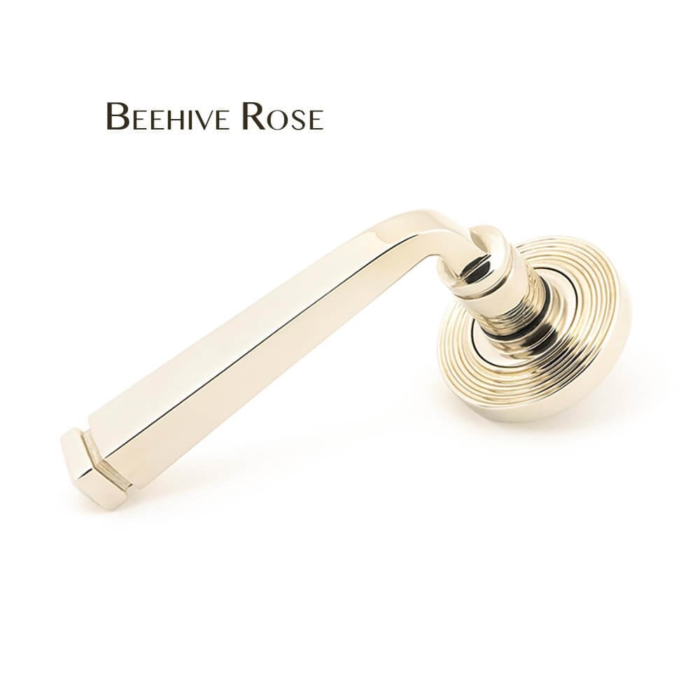 Polished Nickel Avon Lever on Rose Set