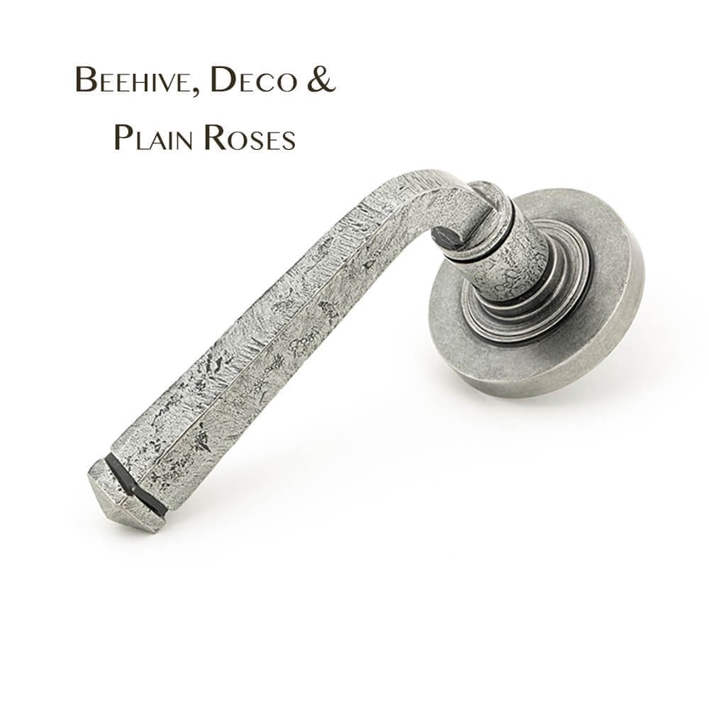 Pewter Avon Lever on Rose Set