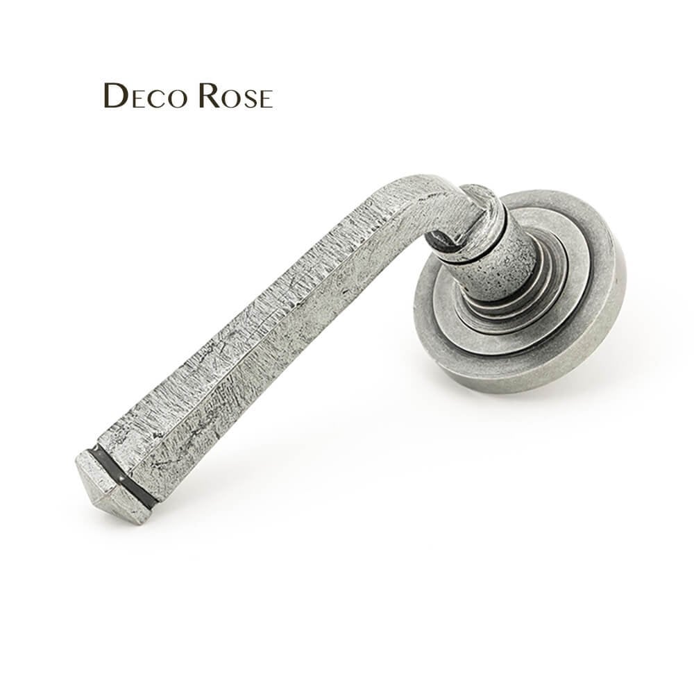 Pewter Avon Lever on Rose Set