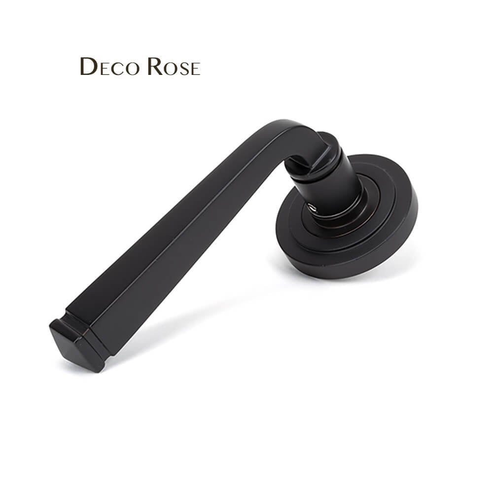 Aged Bronze Avon Lever on Rose Set
