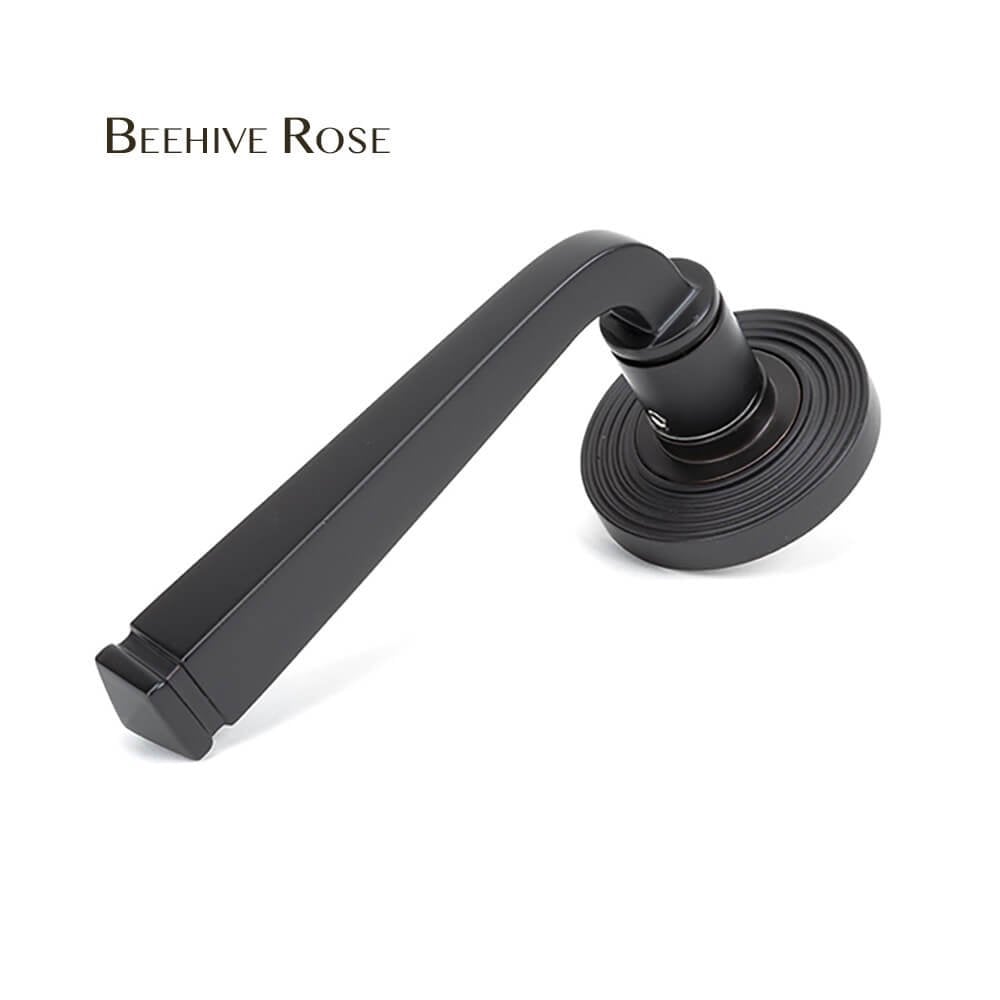 Aged Bronze Avon Lever on Rose Set