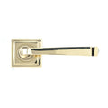 Aged Brass Avon Lever on Square Rose Set