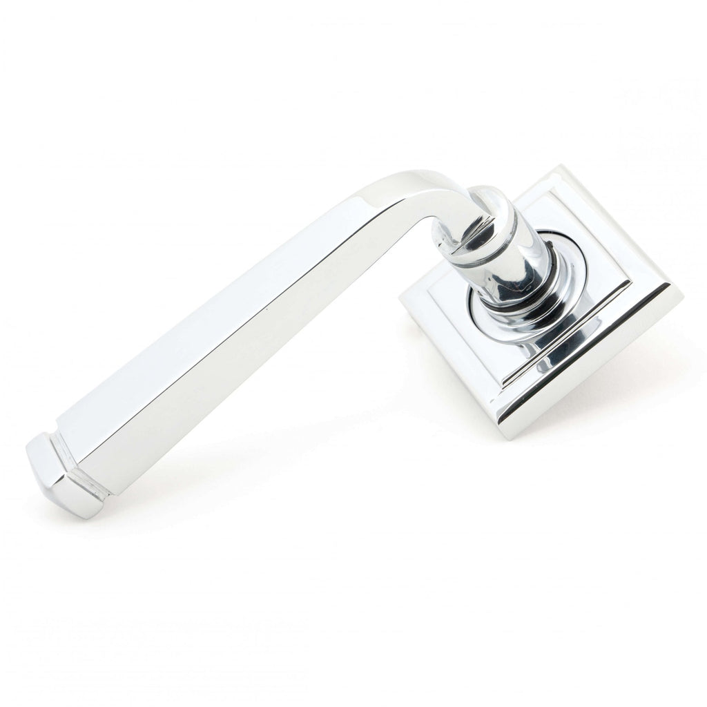 Polished Chrome Avon Lever on Square Rose Set
