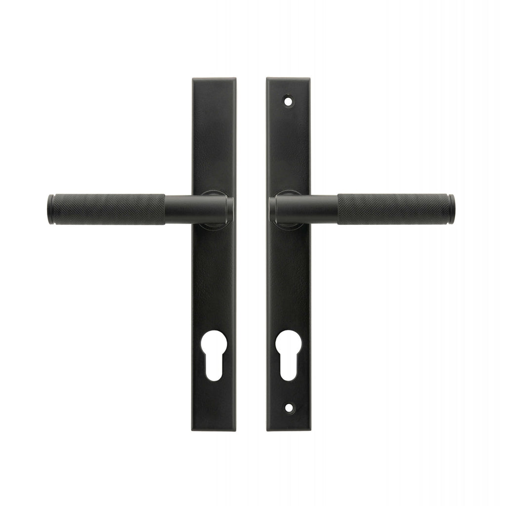 Brompton Matt Black Slimline Espagnolette Lock Set