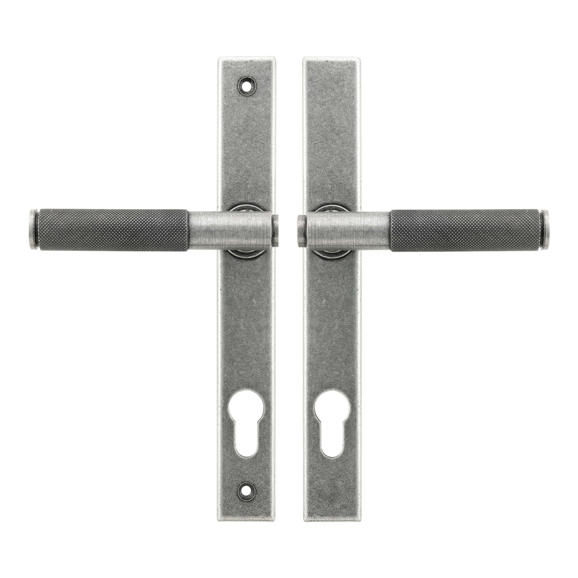 Brompton Pewter Slimline Espagnolette Lock Set
