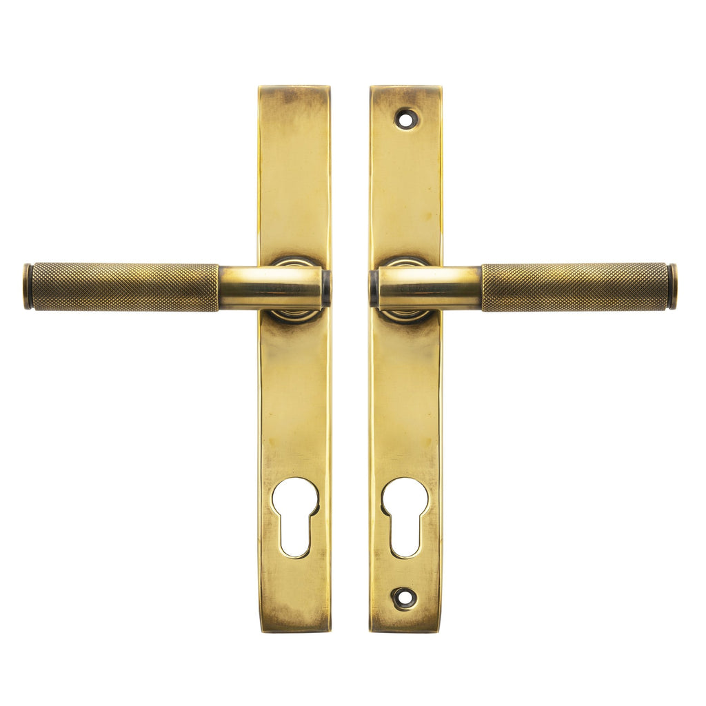 Brompton Aged Brass Espagnolette Lock Set