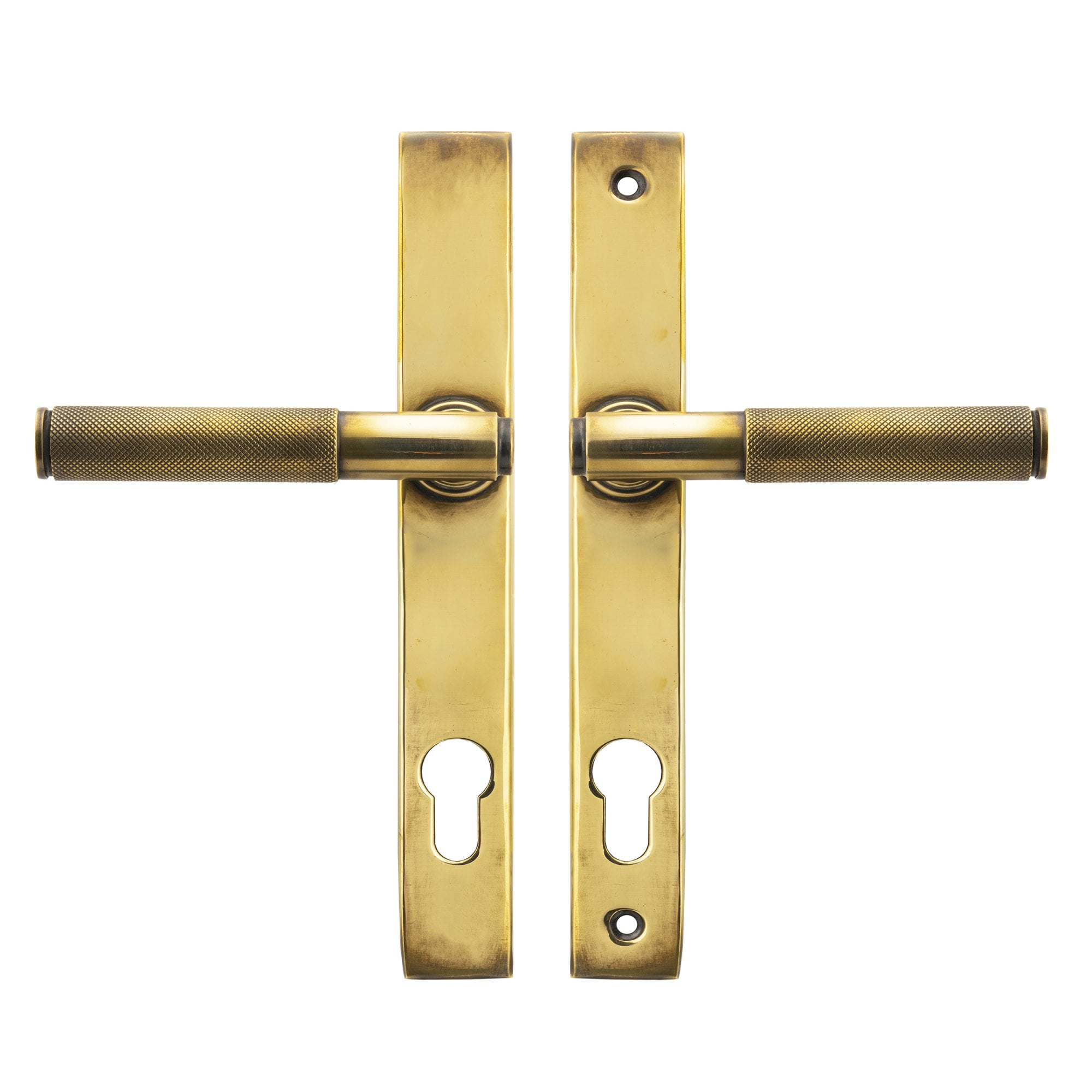 Brompton Aged Brass Espagnolette Lock Set
