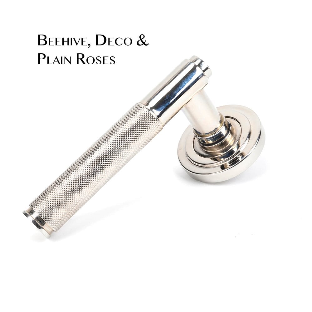 Polished Nickel Brompton Lever on Rose Set