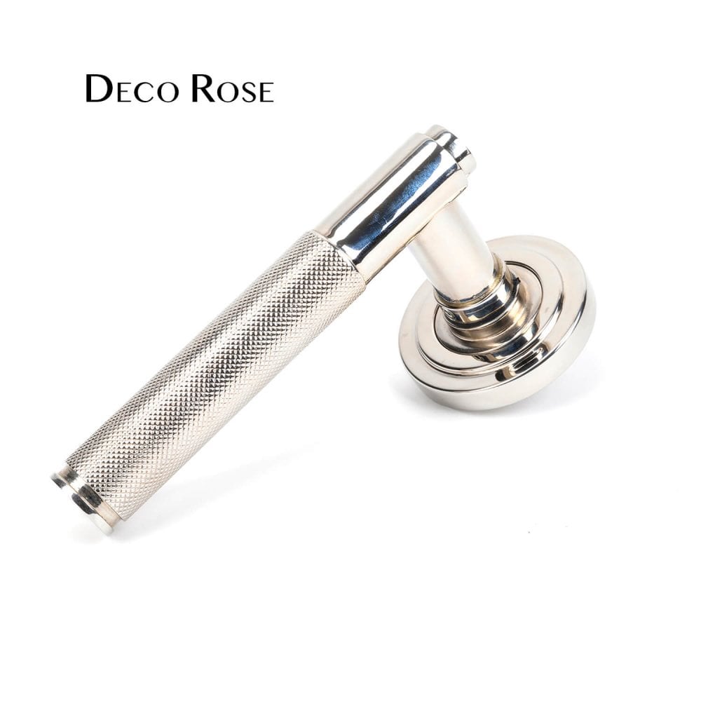 Polished Nickel Brompton Lever on Rose Set