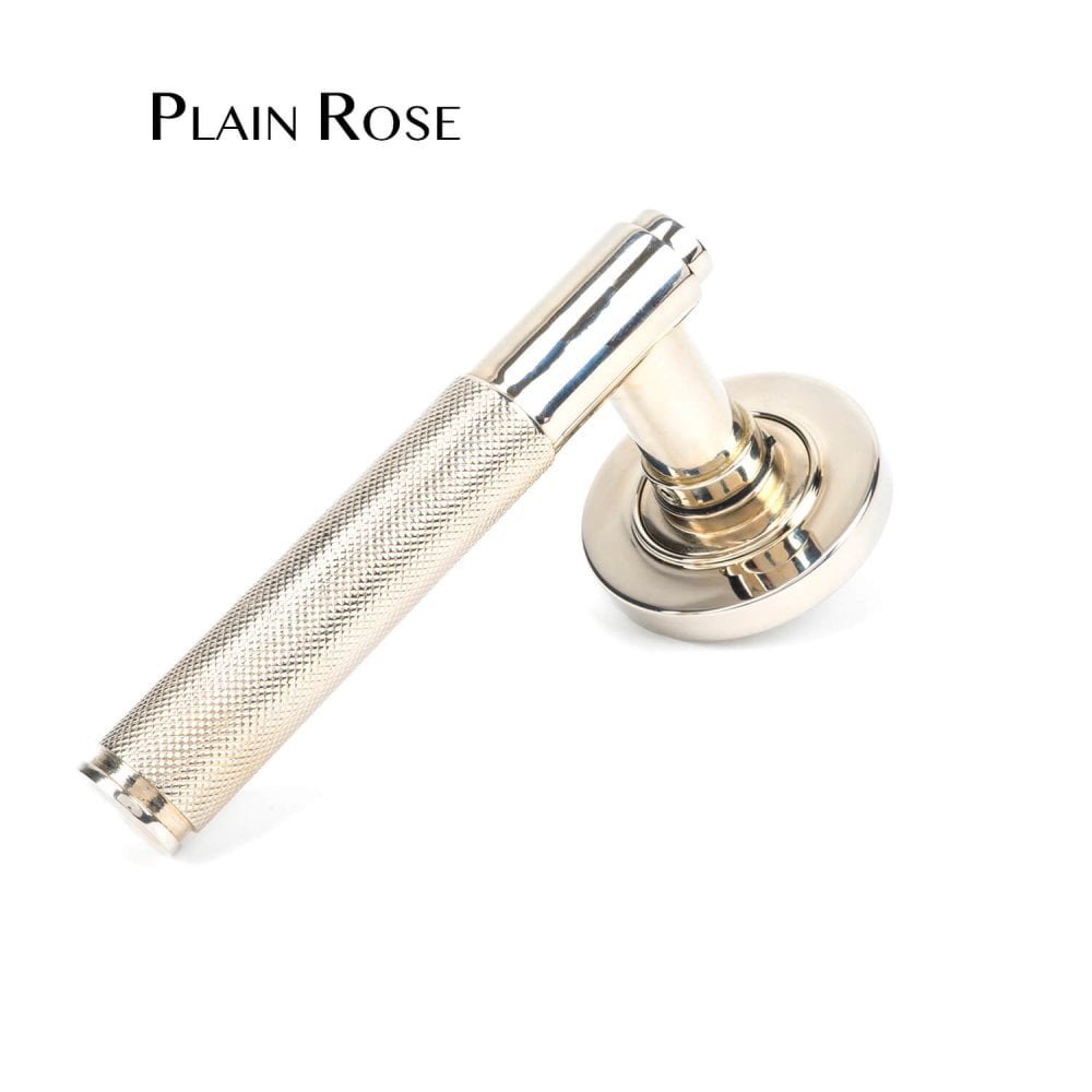 Polished Nickel Brompton Lever on Rose Set