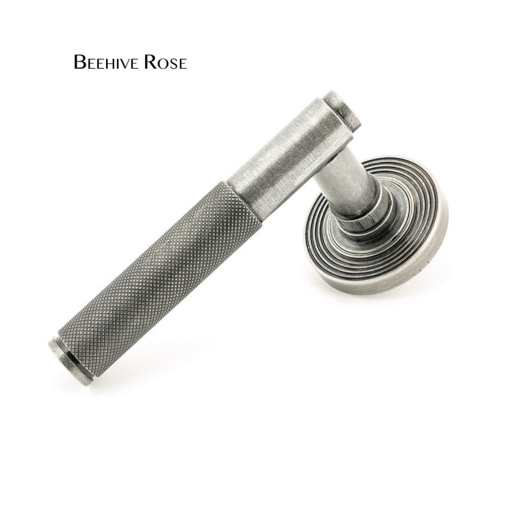 Pewter Brompton Lever on a Concealed Rose Set