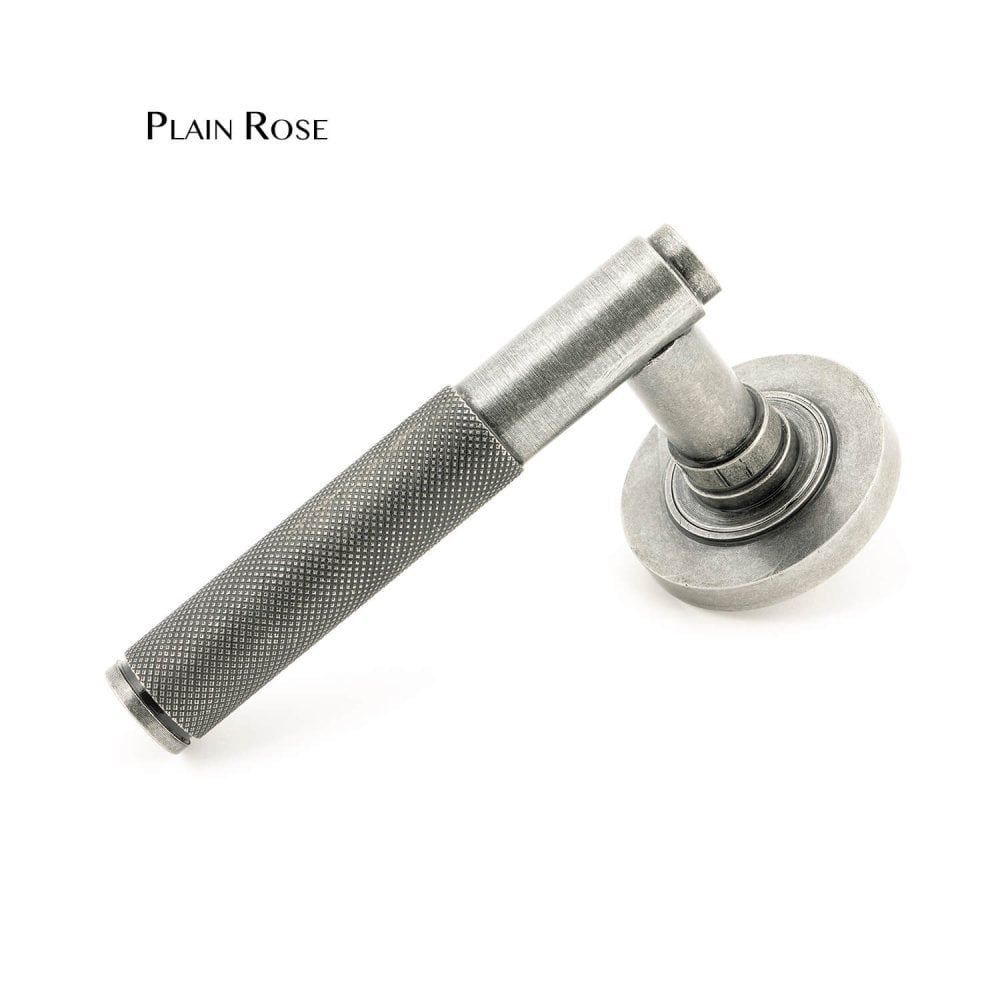 Pewter Brompton Lever on a Concealed Rose Set