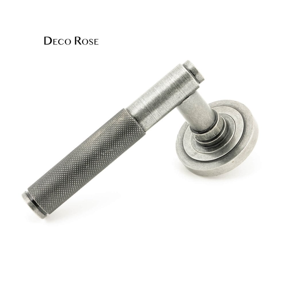 Pewter Brompton Lever on a Concealed Rose Set
