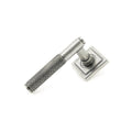 Pewter Brompton Lever on Square Rose Set