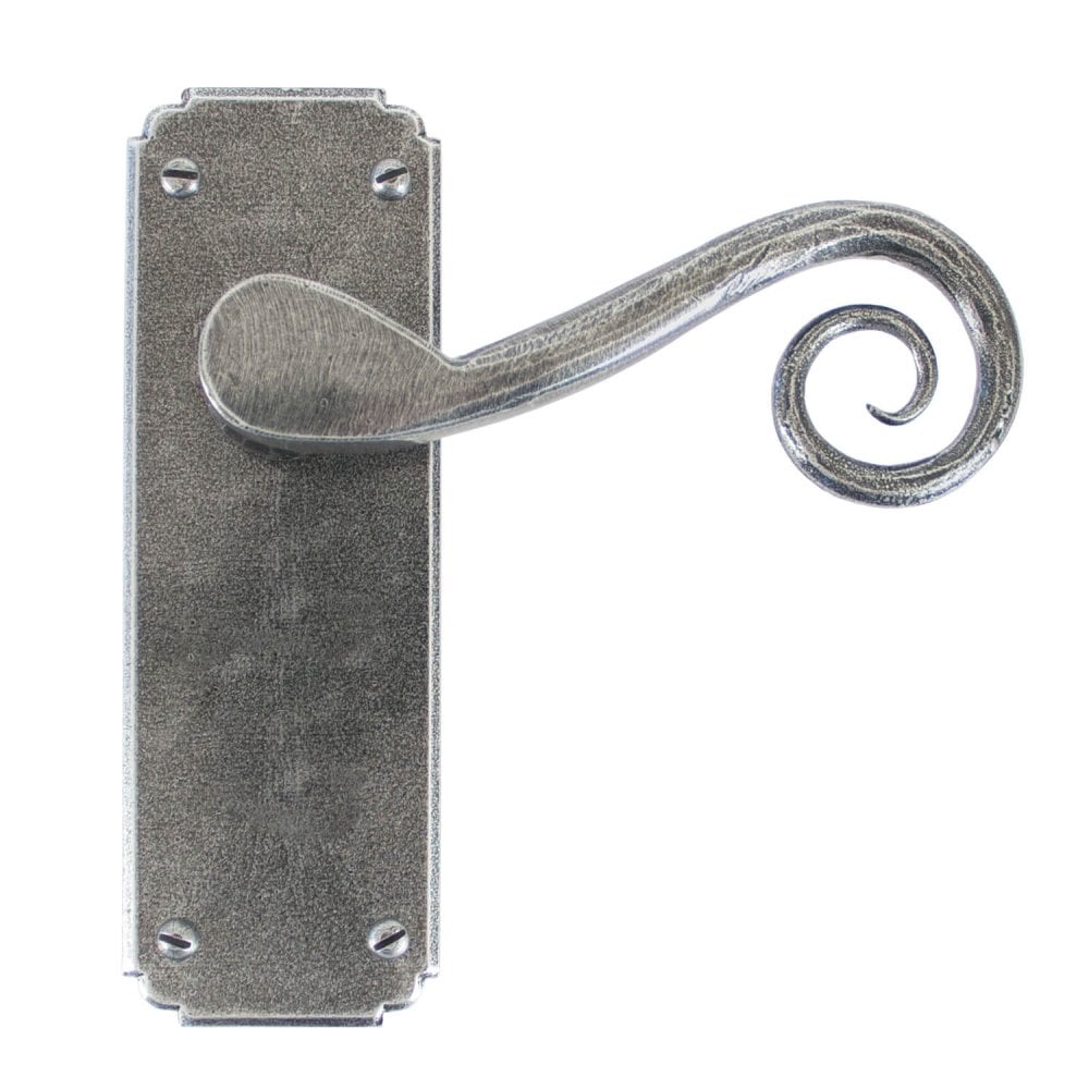 Pewter Monkey Tail Levers on Backplate