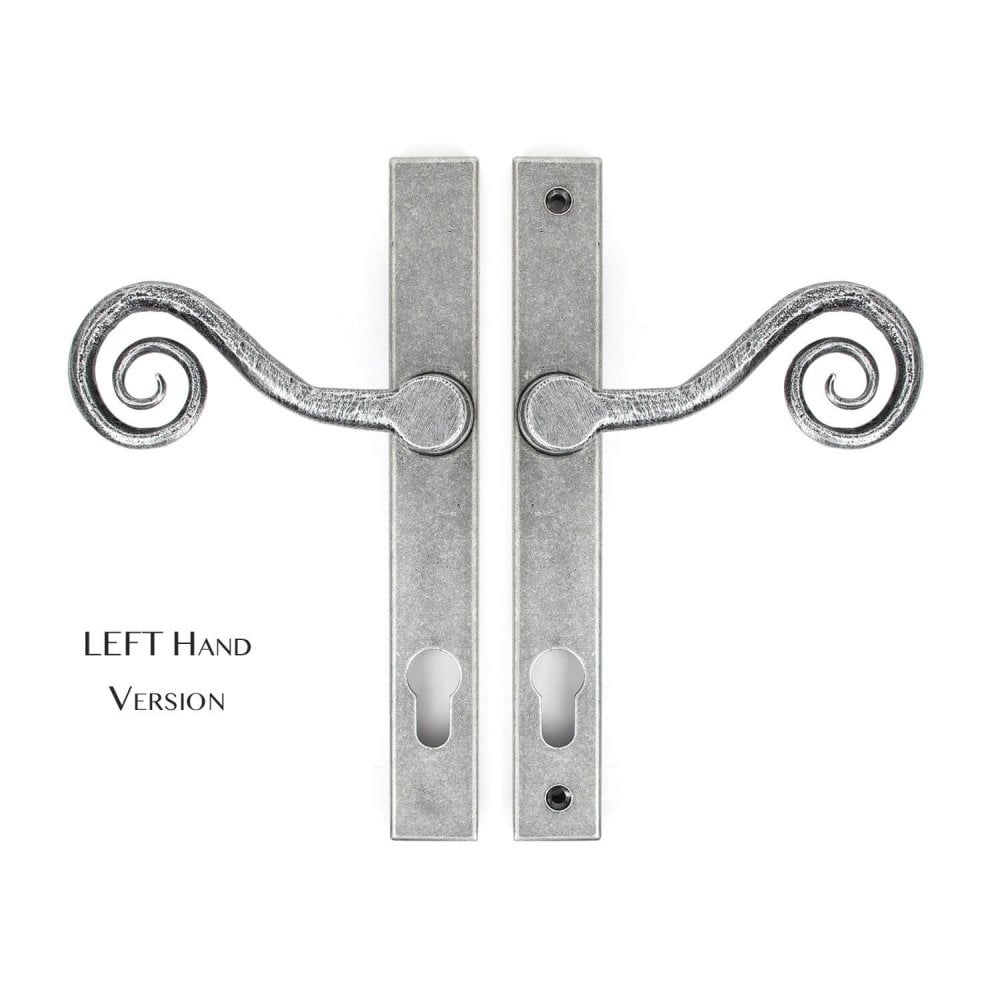 Pewter Monkey Tail Espagnolette Lock Set