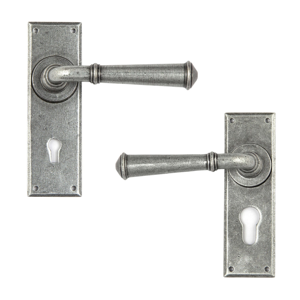 Pewter Regency Lever Lock Handles