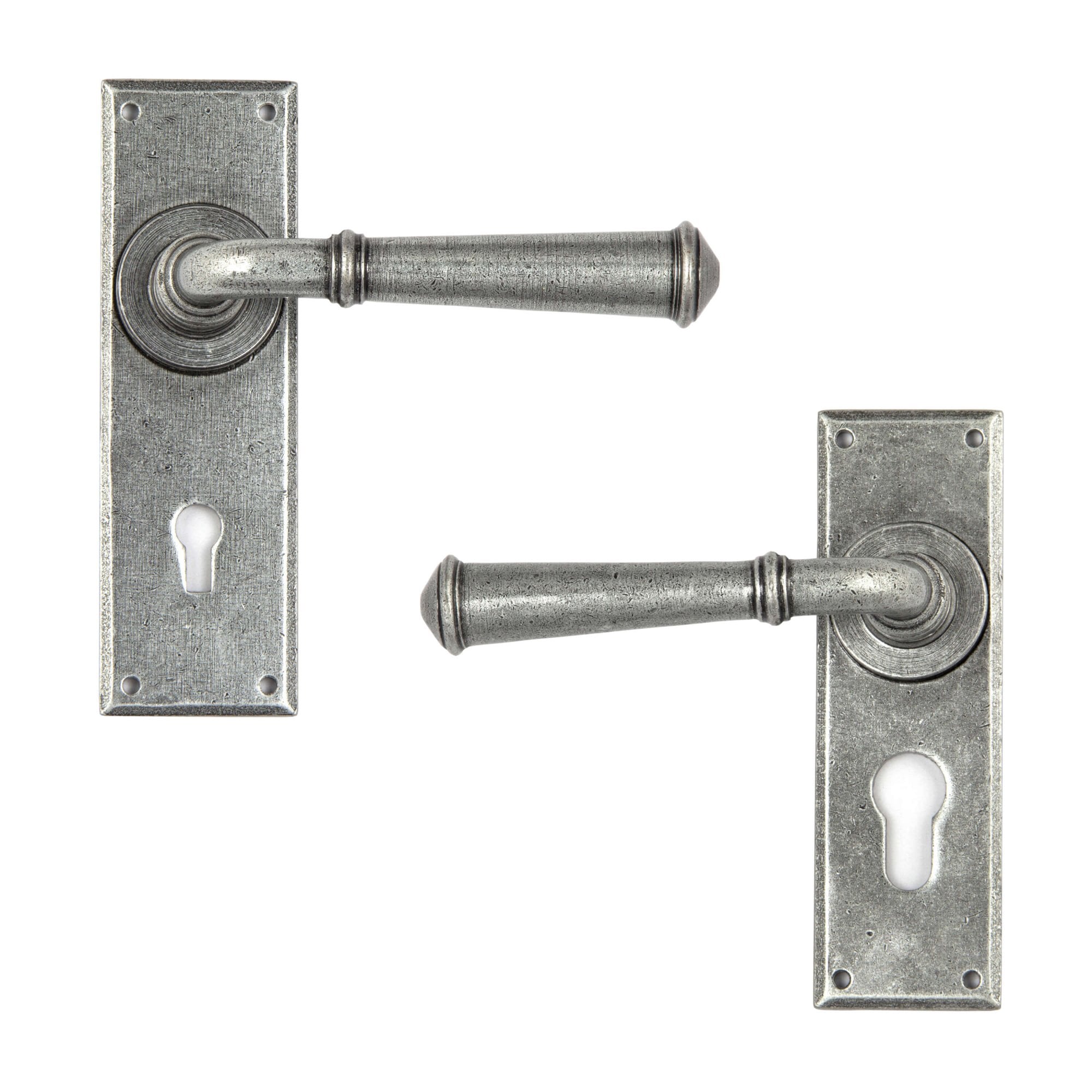 Pewter Regency Lever Lock Handles