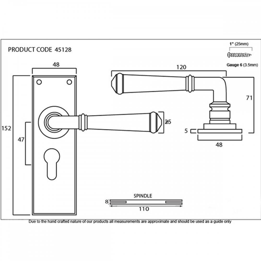 Pewter Regency Lever Lock Handles