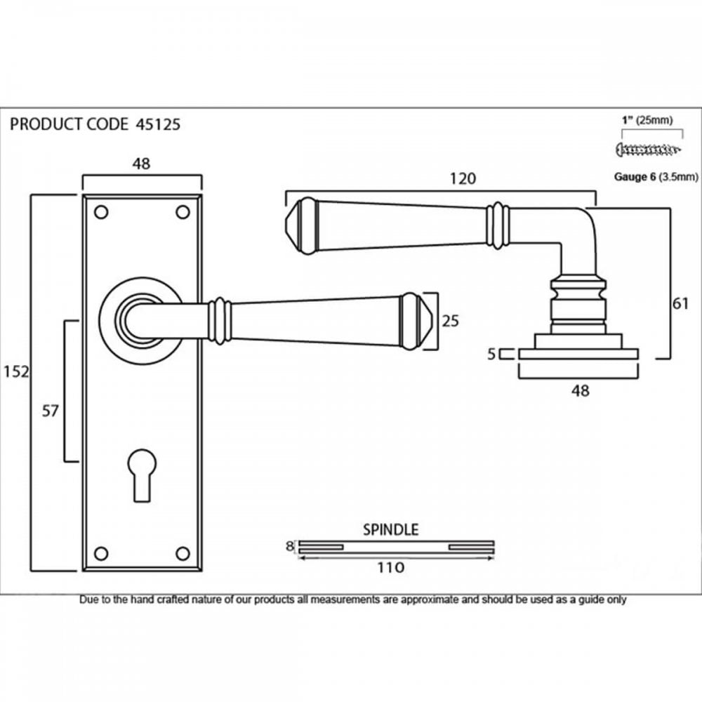 Pewter Regency Lever Lock Handles