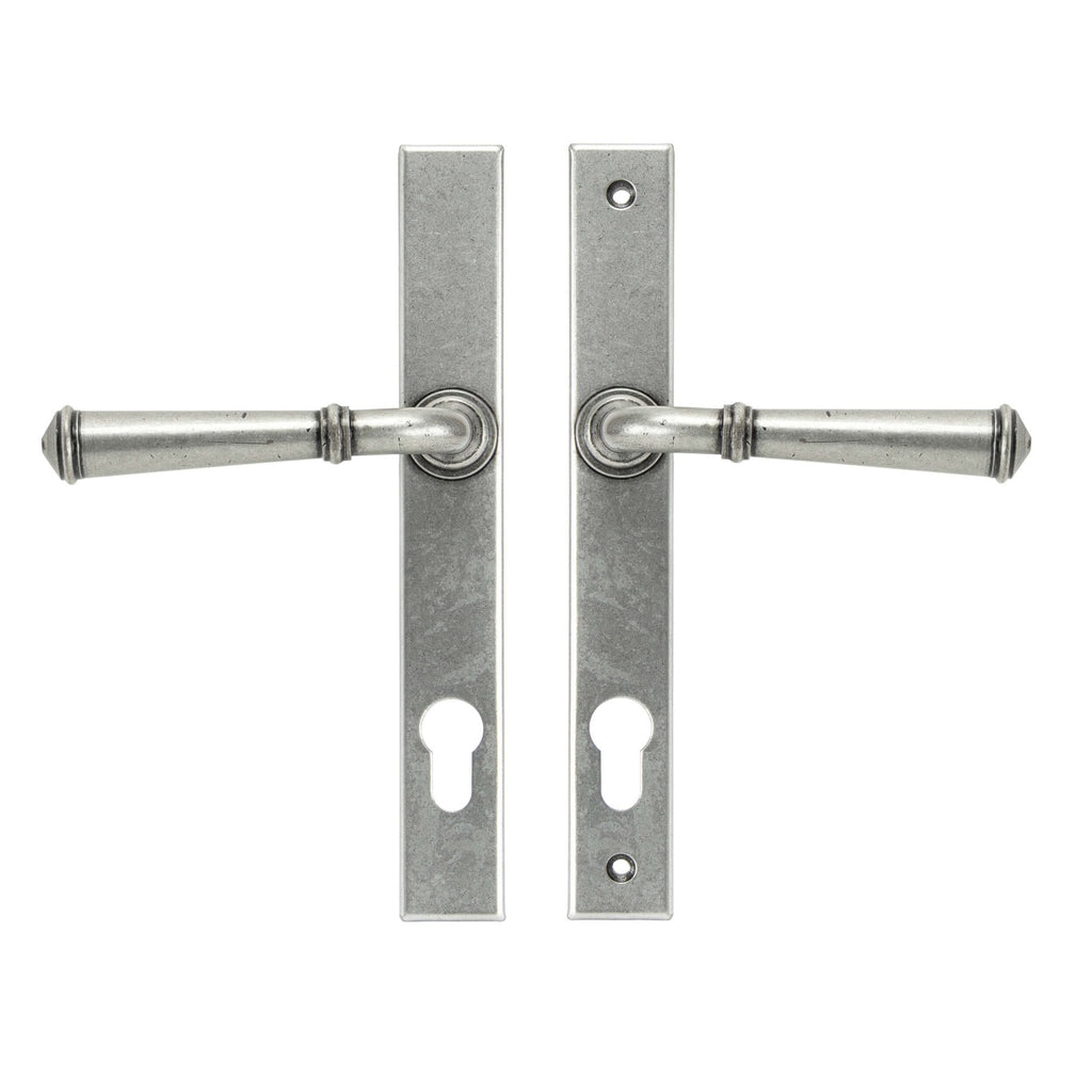 Pewter Regency Slimline Espagnolette Lock Set