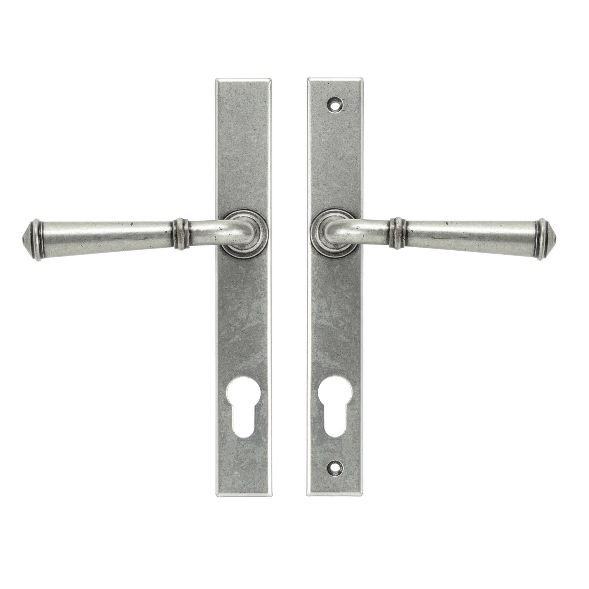 Pewter Regency Slimline Espagnolette Lock Set