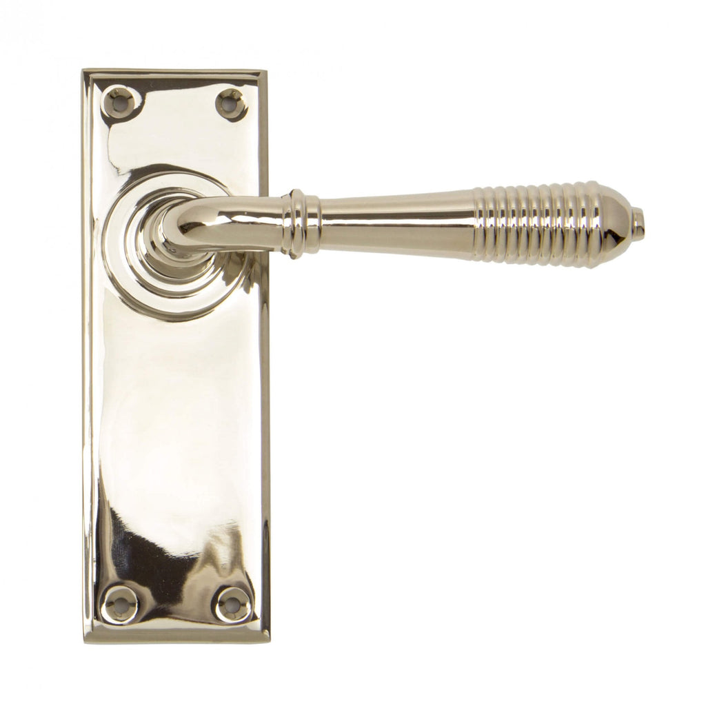 Polished Nickel Reeded Lever Handles