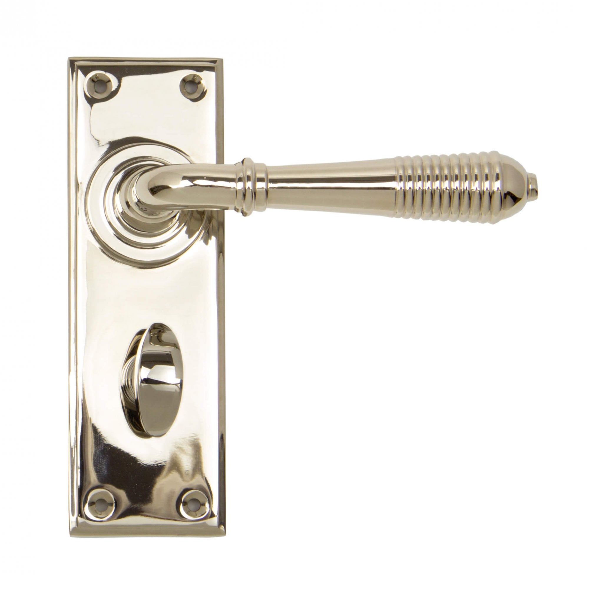 Polished Nickel Reeded Lever Handles