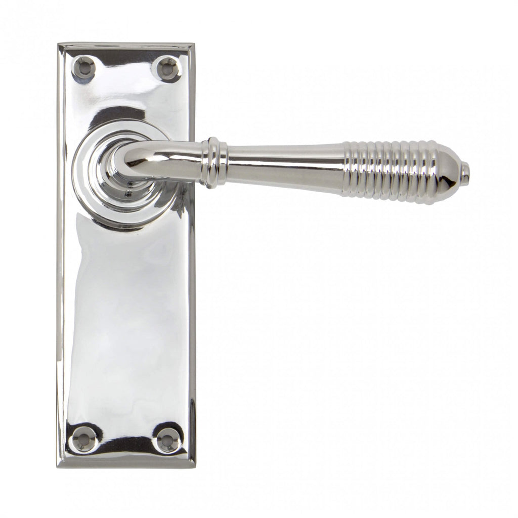 Polished Chrome Reeded Lever Handles