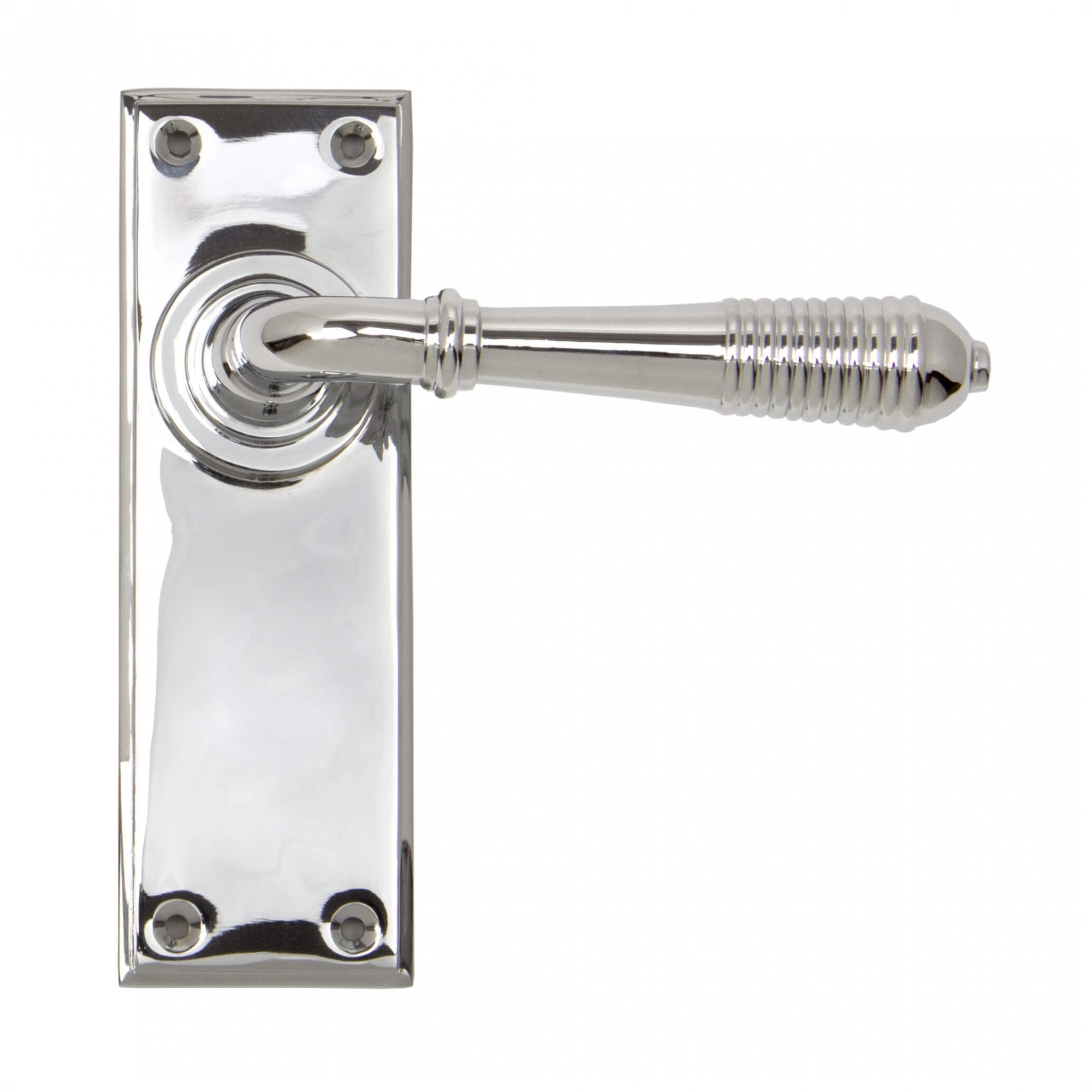 Polished Chrome Reeded Lever Handles