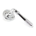 Polished Chrome Reeded Lever Set