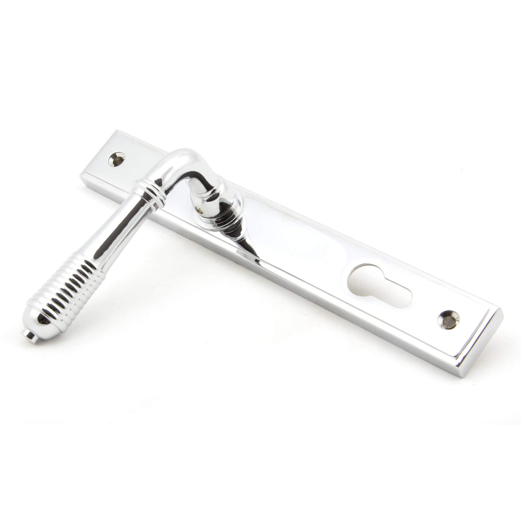 Polished Chrome Reeded Espagnolette Lock Set