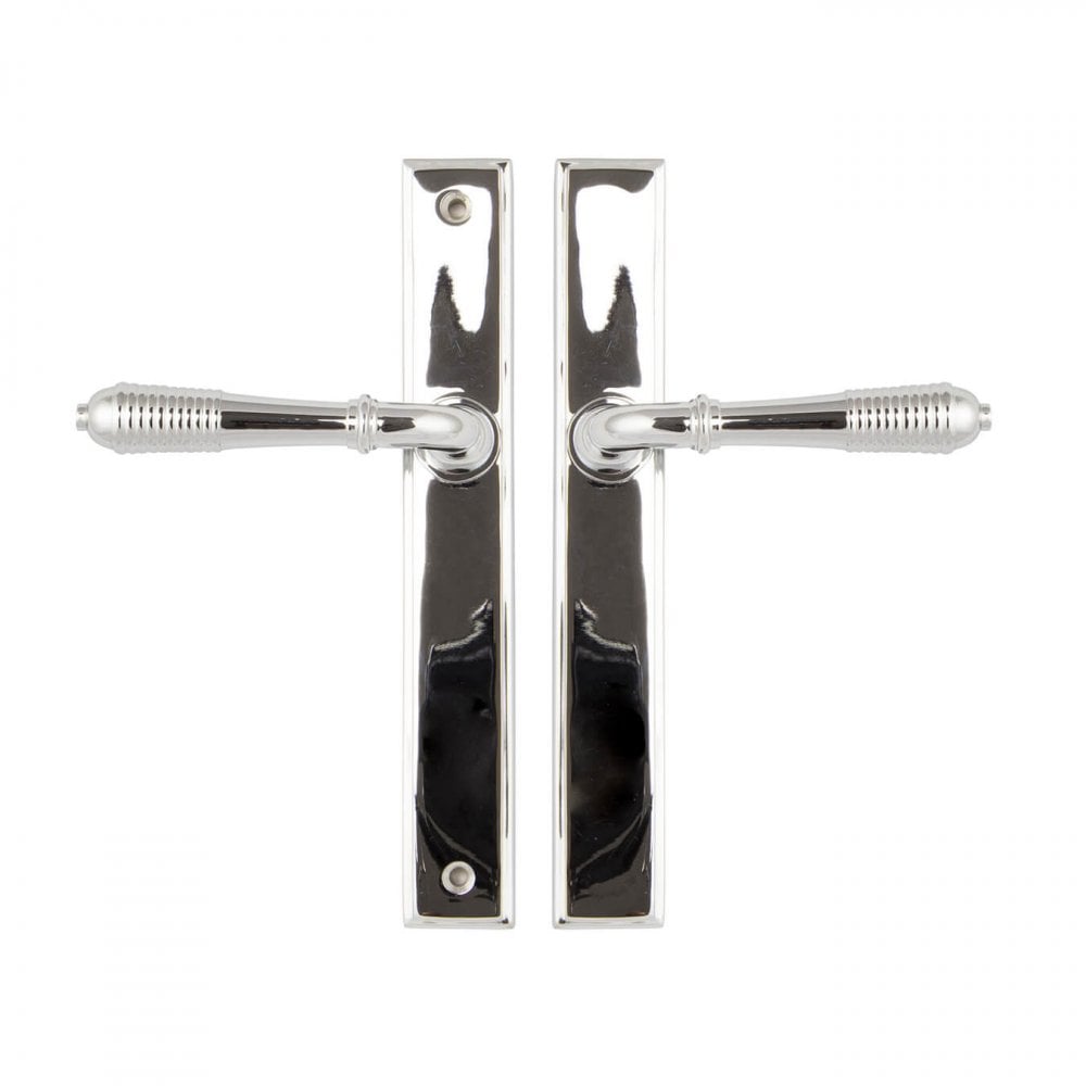 Polished Chrome Reeded Espagnolette Lock Set