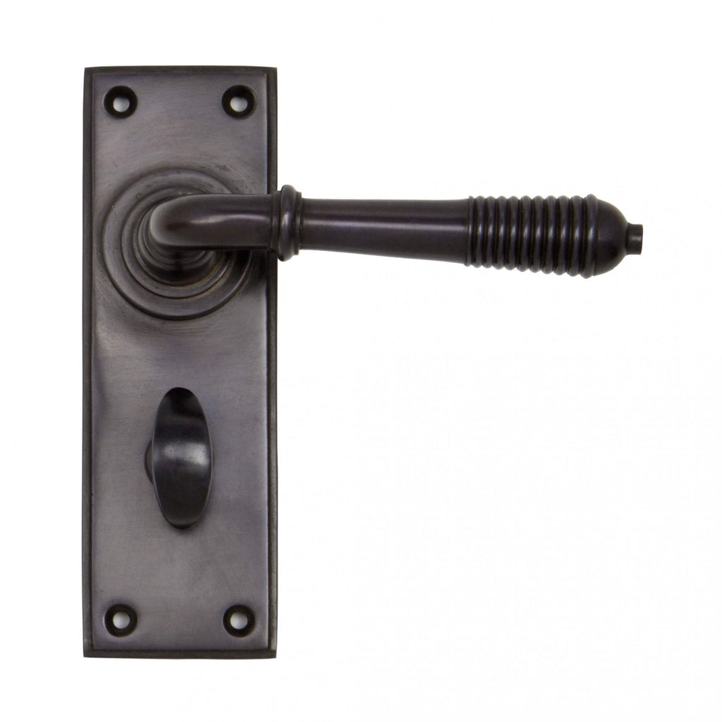 Aged Bronze Reeded Lever Handles