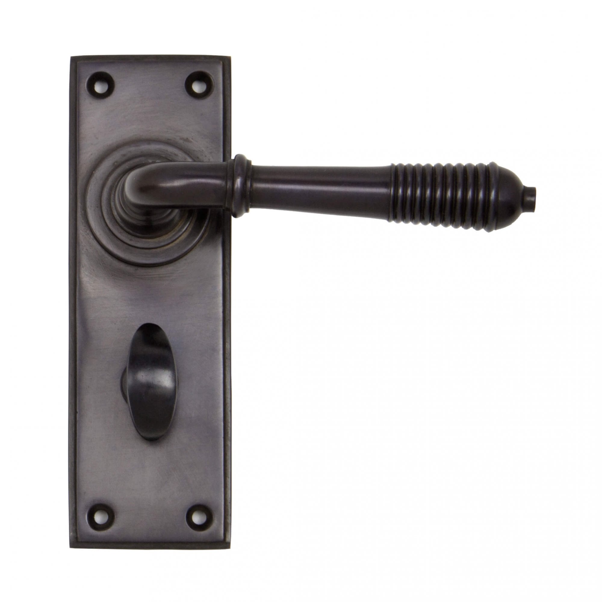 Aged Bronze Reeded Lever Handles