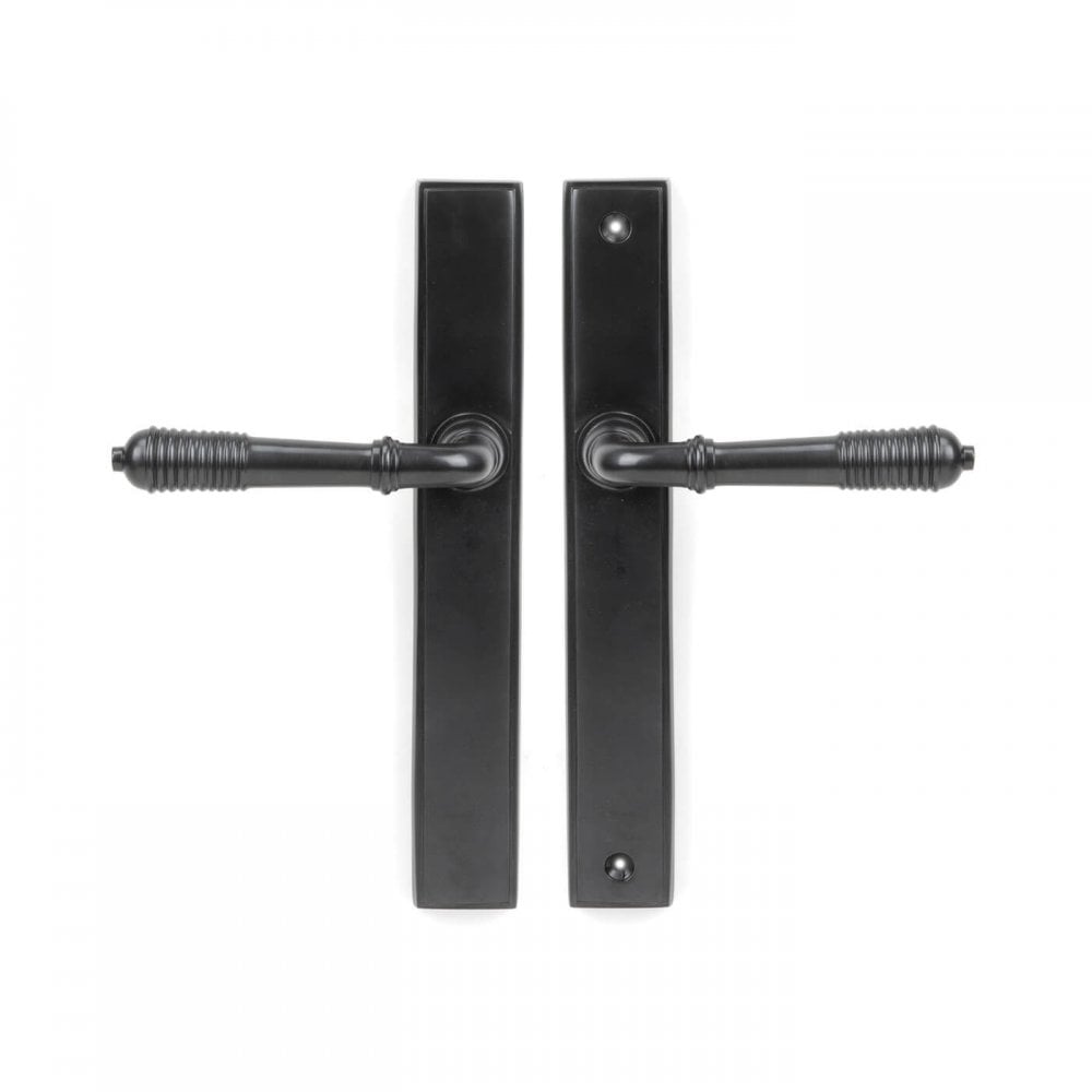 Aged Bronze Reeded Espagnolette Lock Set
