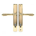 Polished Brass Reeded Espagnolette Lock Set