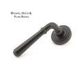 Newbury Aged Bronze Lever on Covered Rose