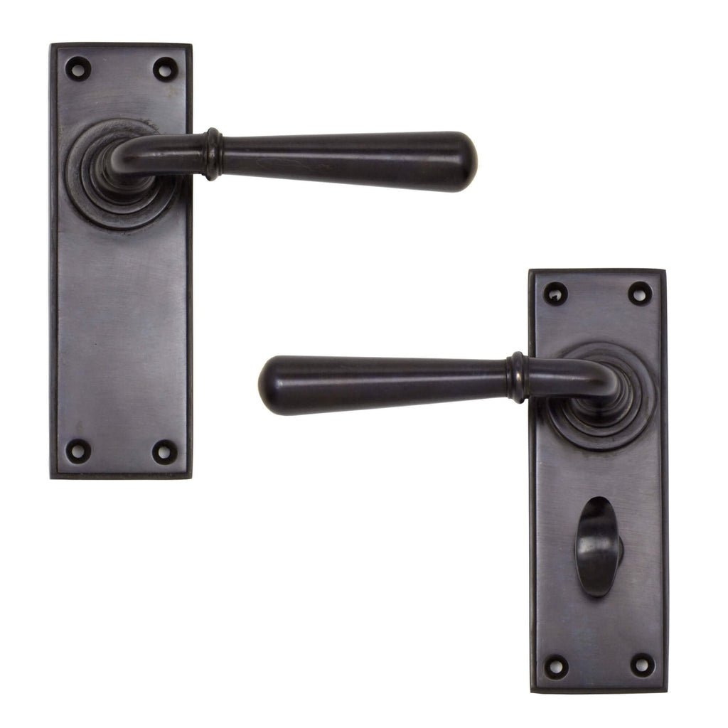Newbury Lever Handles Aged Bronze