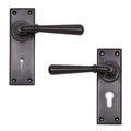 Newbury Lever Lock Handles Aged Bronze