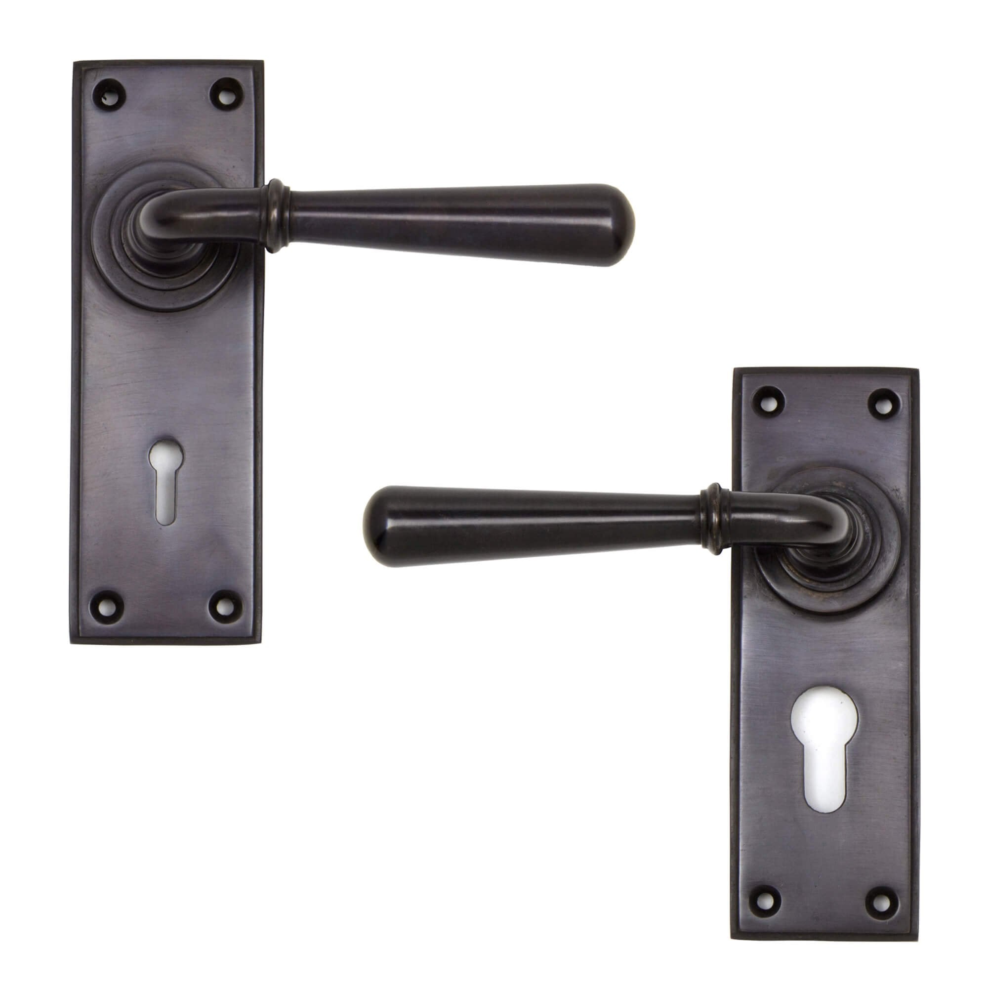 Newbury Lever Lock Handles Aged Bronze