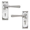 Newbury Lever Lock Handles Polished Chrome