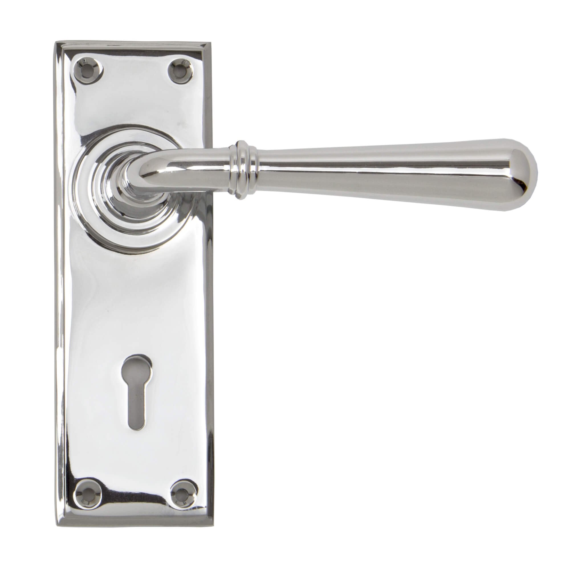 Newbury Lever Lock Handles Polished Chrome