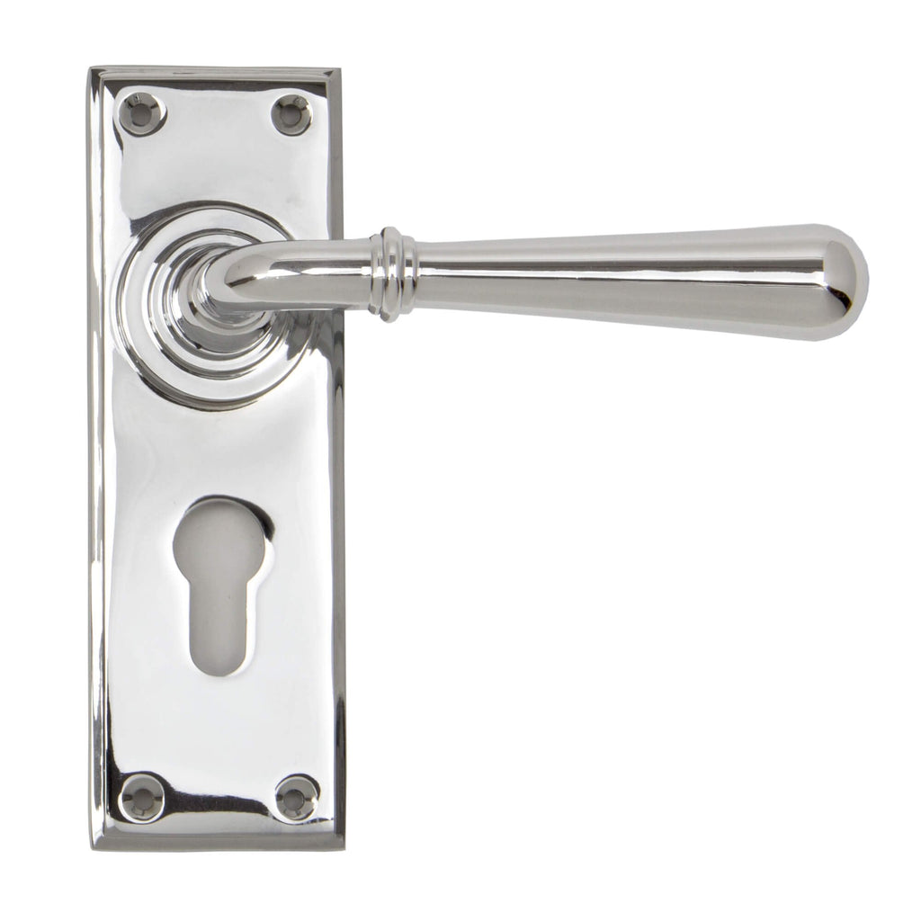 Newbury Lever Lock Handles Polished Chrome